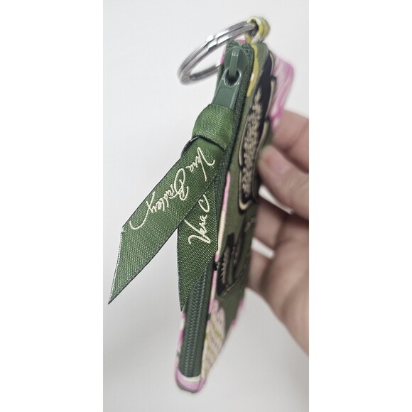 Vera Bradley Zip Id Case Key Ring Olivia Park Retired 2013 Floral New 5"x3" - Picture 3 of 8